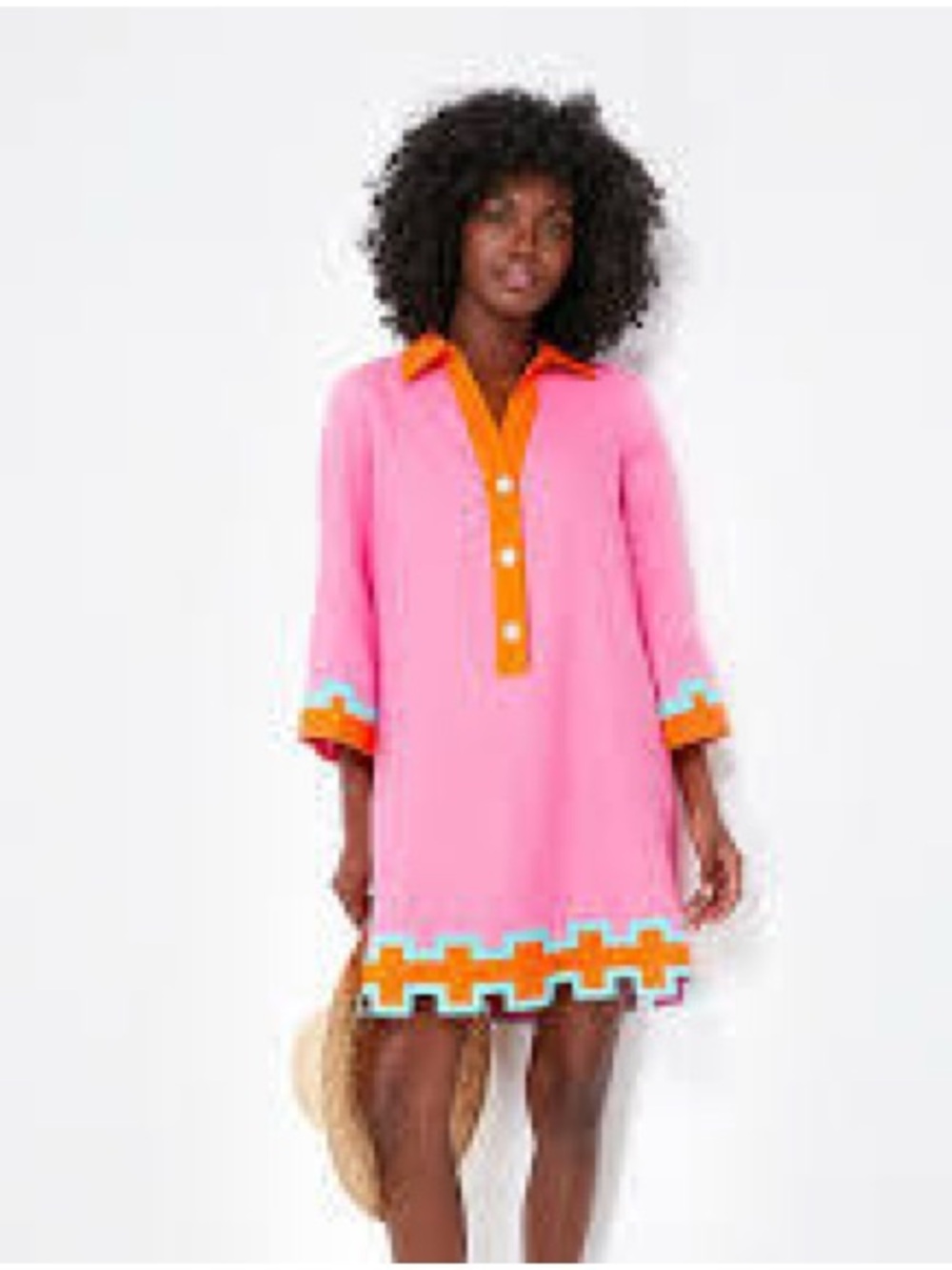 Tuckernuck x Atlantic Pacific Peony Pink and Tangerine Collier Dress